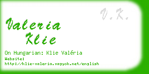 valeria klie business card
