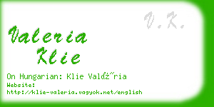 valeria klie business card